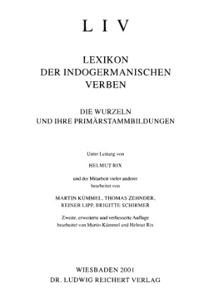 Lexikon der indogermanischen Verben