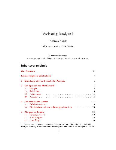 Analysis I 001