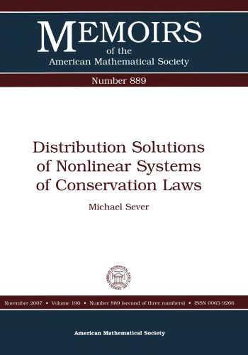 Distribution Solutions of Nonlinear Systems of Conservation Laws
