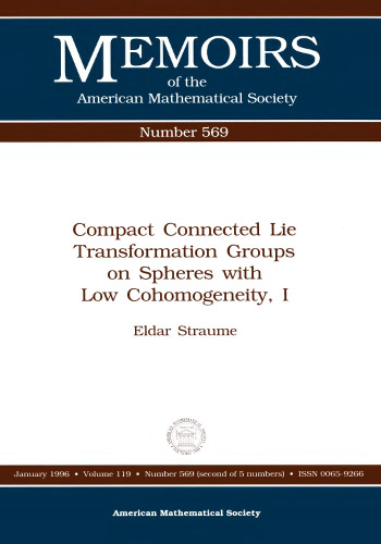 Compact Connected Lie Transformation Groups on Spheres With Low Cohomogeneity, I