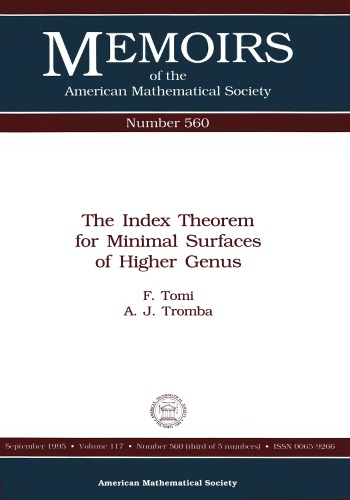 The Index Theorem for Minimal Surfaces of Higher Genus