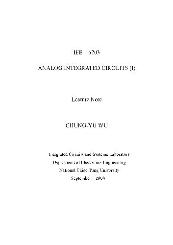Ieee Analog Circuit Design -1