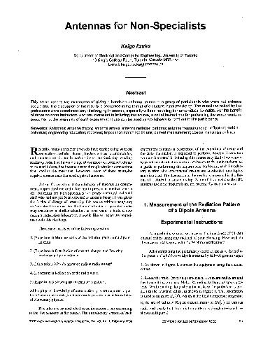 IEEE APM Antennas for Non-Specialists