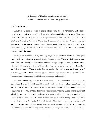 A History of Duality in Algebraic Topology