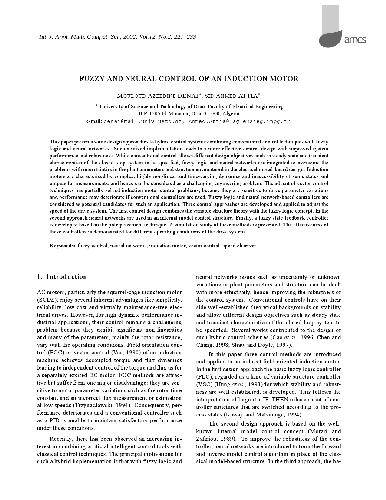 International Journal of Applied Mathematics and Computer Science. Volume 12, Number 2  Fuzzy and neural control of an induction motor