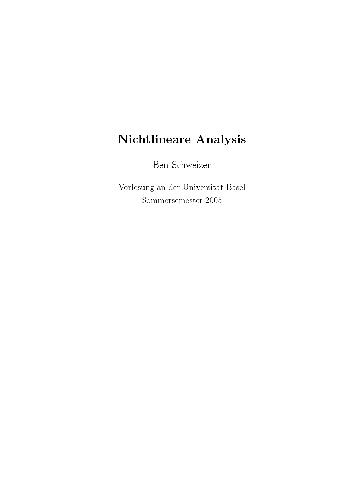 Nichlineare Analysis 001