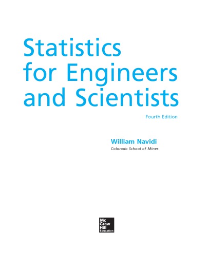 Statistics for Engineers and Scientists