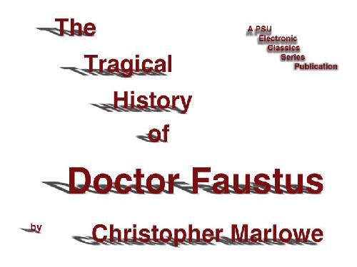 Tragical History Of Doctor Faustus