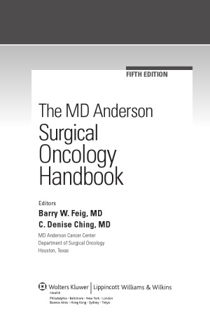 The M.D. Anderson Surgical Oncology Handbook