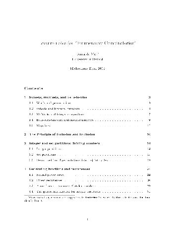 Enumerative Combinatorics 001