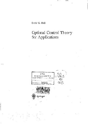 Optimal Control Theory for Applications