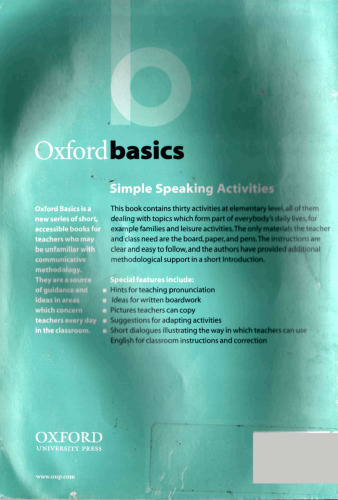 Oxford Basics Simple Speaking Activities