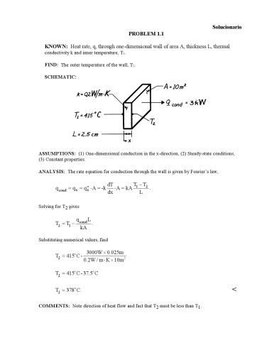 Solution - Fundamentals of Heat and Mass Transfer