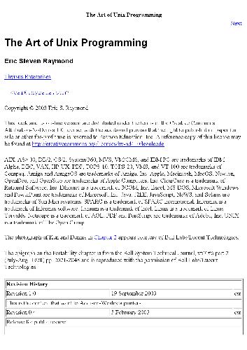 The Art Of Unix Programming