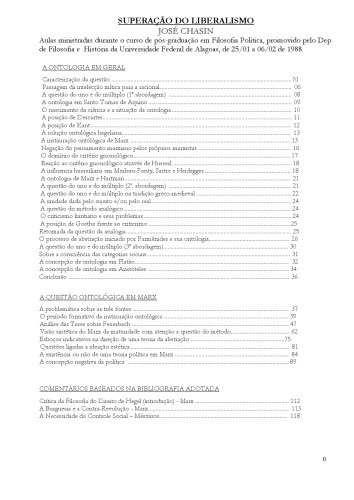 A Superação do Liberalismo