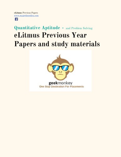 eLitmus Quantitative MyGeekMonkey Paid Material