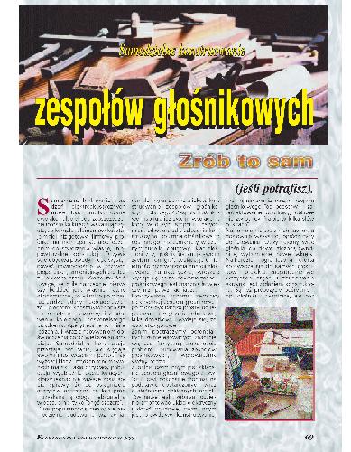 Samodzielne konstruowanie zespolow glosnikowych