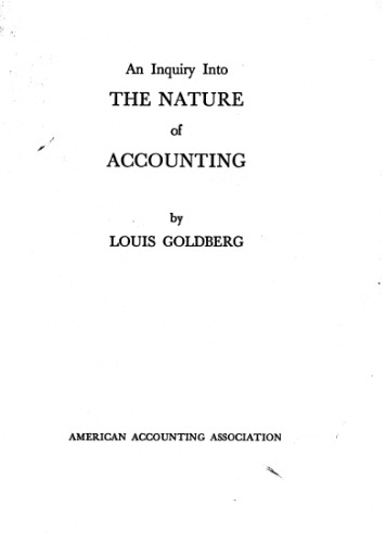 An Inquiry into the Nature of Accounting