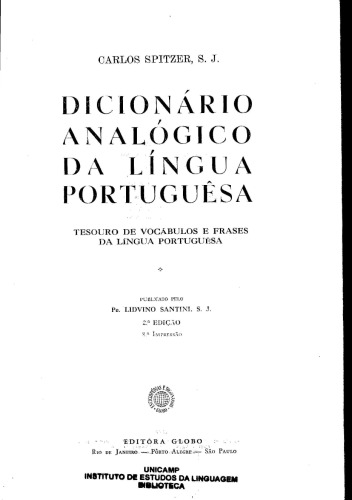 Dicionário Analógico da Língua Portuguesa