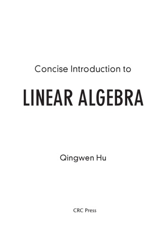 Concise Introduction to Linear Algebra