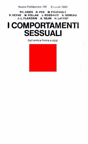 I comportamenti sessuali. Dall’antica Roma a oggi