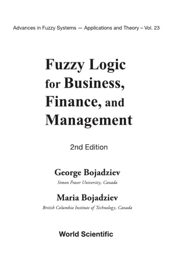 Fuzzy Logic for Business, Finance and Management