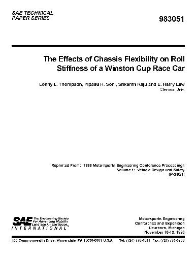 The Effects of Chassis Flexibility on Roll Stiffness of a Winston Race Car