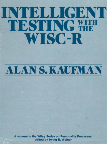 Intelligent Testing with the WISC-R