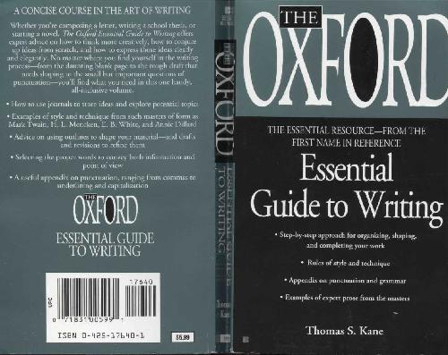 The Oxford Essential Guide to Writing