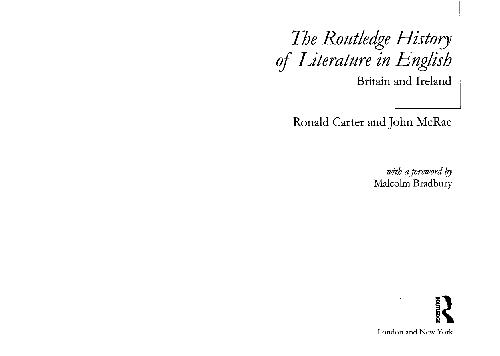 The History Of Literature In English Britain And Ireland