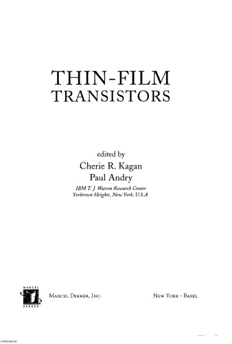 Thin-Film Transistors
