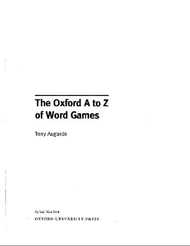 Oxford Word Games