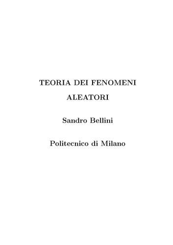 Teoria dei fenomeni aleatori
