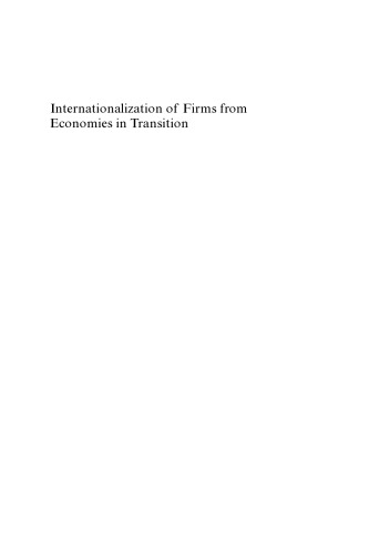 Internationalization of Firms from Economies in Transition: The Effects of a Politico-Economic Paradigm Shift