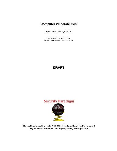 Computer Vulnerabilities