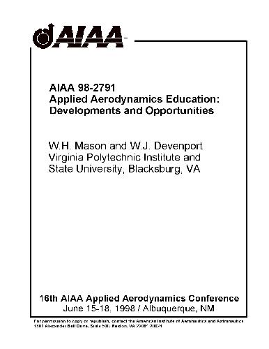 Mason & Devenport - Applied Aerodynamics Education, Aiaa-98-2791