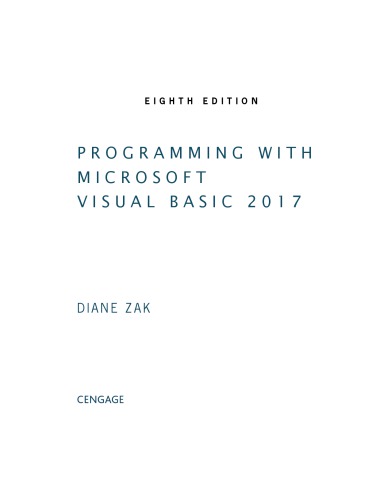 Programming with Microsoft Visual Basic 2017