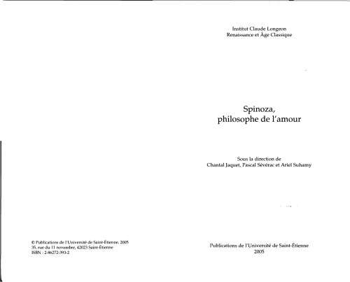 Spinoza, philosophe de l’amour