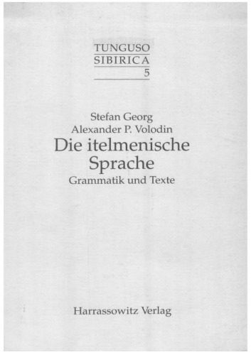 Die itelmenische Sprache : Grammatik und Texte