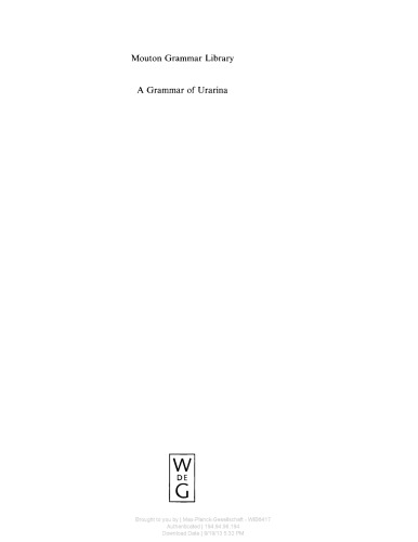 A grammar of Urarina