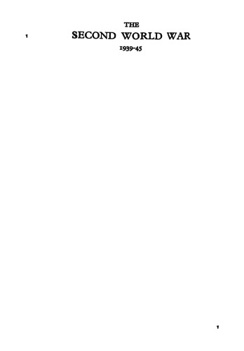 The Second World War, 1939-45  A Strategical And Tactical History