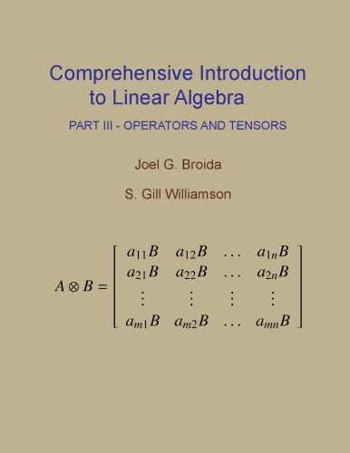 Comprehensive introduction to linear algebra. Part 3