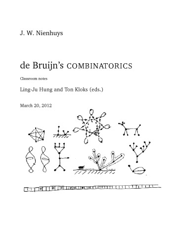 de Bruijn's combinatorics. Classroom notes