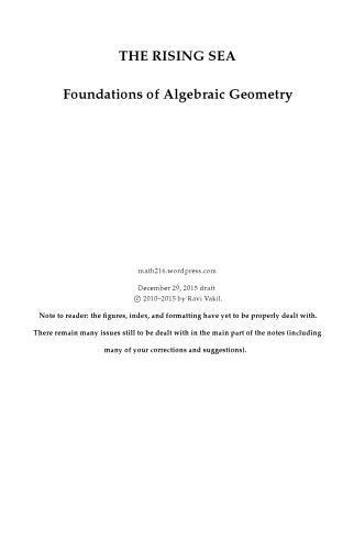 The rising sea. Foundations of algebraic geometry
