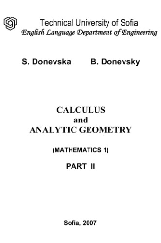 Calculus and analytic geometry, part 2