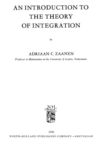 An introduction to the theory of integration