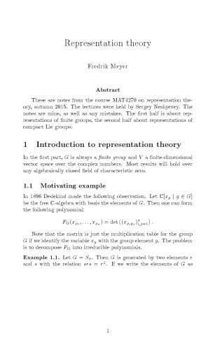 Representation theory