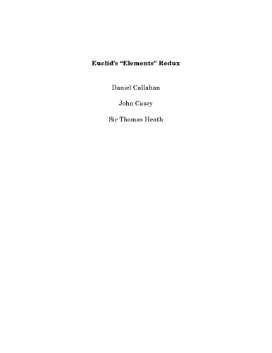 Euclid's Elements redux