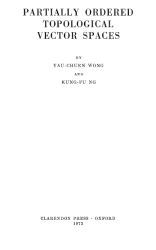 Partially Ordered Topological Vector Spaces