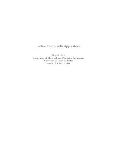 Lattice theory with applications